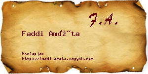 Faddi Amáta névjegykártya